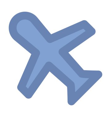 Uçak kalın vektör simgesi