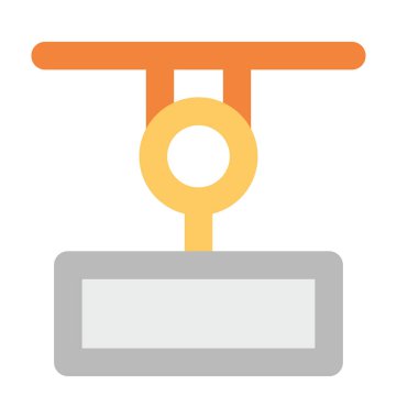 Konteyner kargo kalın vektör simgesi