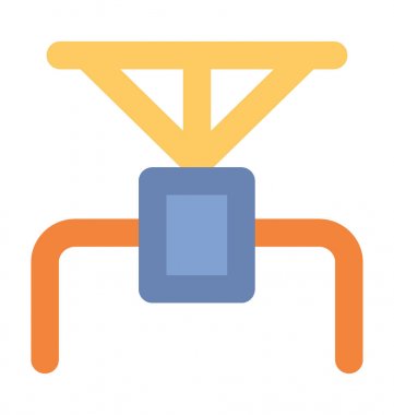 Sanayi Vana kalın vektör simgesi