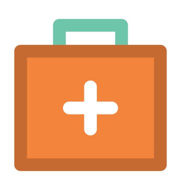 Yardım kiti kalın vektör simgesi