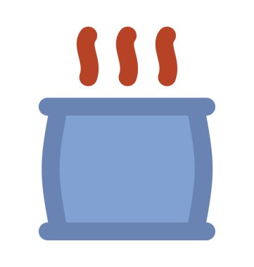 Fabrika kazan kalın vektör simgesi