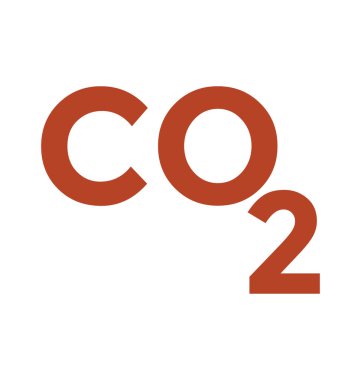 CO2 formül kalın vektör simgesi