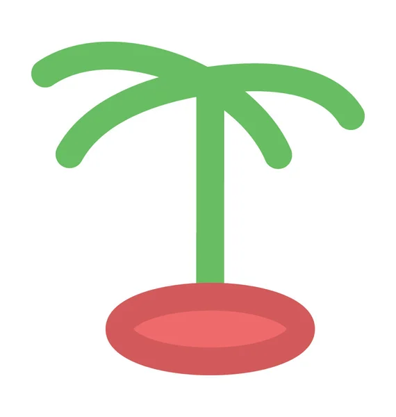 Palmera Negrita Vector Icono — Vector de stock