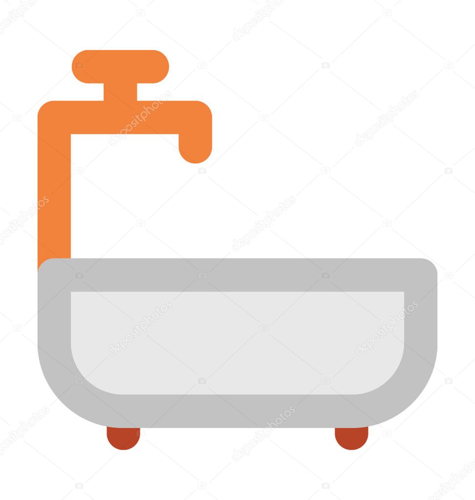 Shower Tub Bold Vector Icon