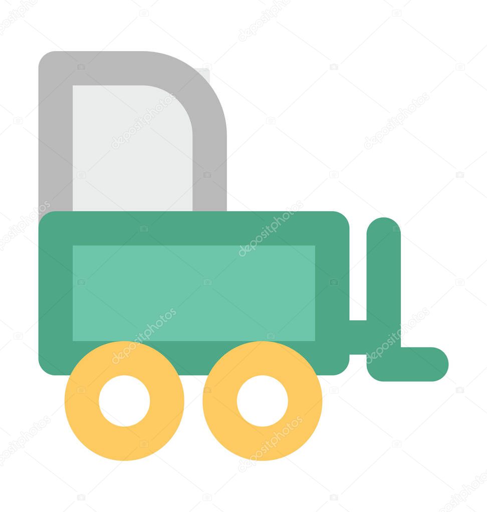 Forklift Truck Bold Vector Icon