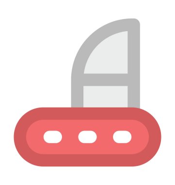 Beton buldozer kalın vektör simgesi