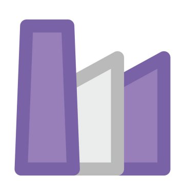 Fabrika kalın vektör simgesi