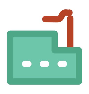 Fabrika baca kalın vektör simgesi