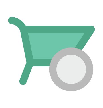 El arabası kalın vektör simgesi