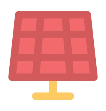 Güneş paneli kalın vektör simgesi