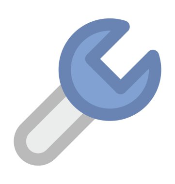 İngiliz anahtarı kalın vektör simgesi