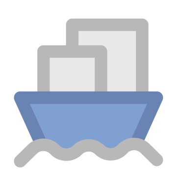 Gemi kalın vektör simgesi