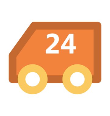 Teslimat van kalın vektör simgesi