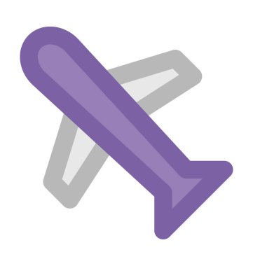 Uçak kalın vektör simgesi