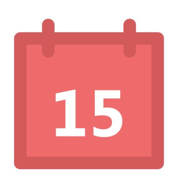 Takvim kalın vektör simgesi