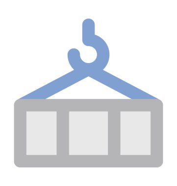 Kargo konteyner kalın vektör simgesi