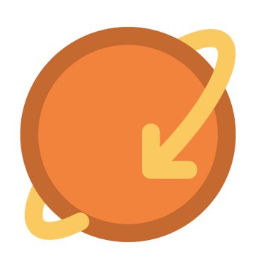 Gezegen kalın vektör simgesi