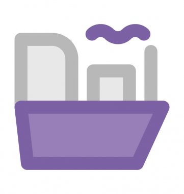 Vapur kalın vektör simgesi