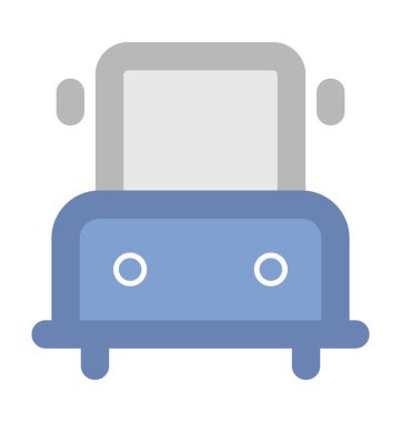 Tur otobüs kalın vektör simgesi