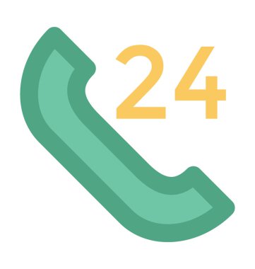 Çağrı Merkezi kalın vektör simgesi 