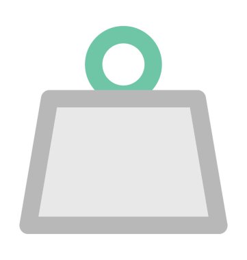 Kettlebell kalın vektör simgesi