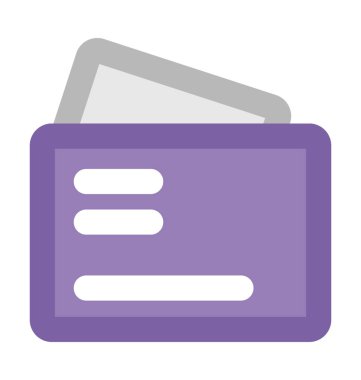 Kredi kartı kalın vektör simgesi