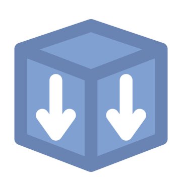 Ambalaj sembolü kalın vektör simgesi