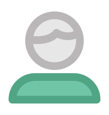 Erkek Avatar kalın vektör simgesi