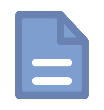 Belge kalın vektör simgesi