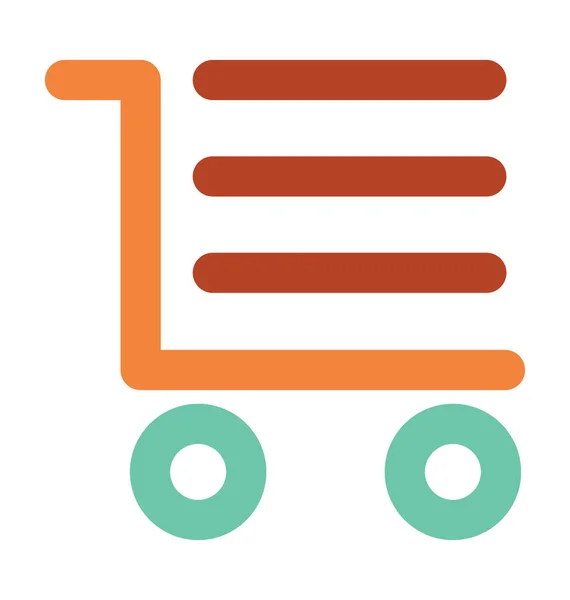 Cargo Trolley Vet Vector Icon — Stockvector