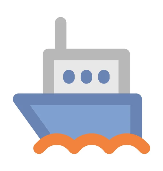 Cruise Schip Vet Vector Icon — Stockvector