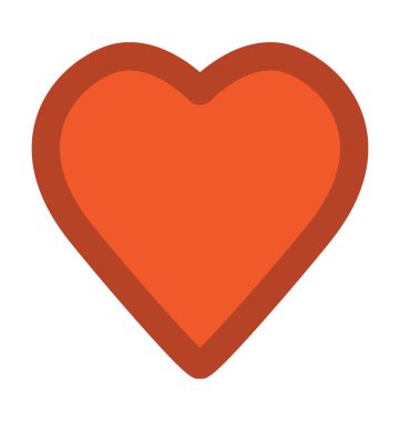 Aşk kalp kalın vektör simgesi