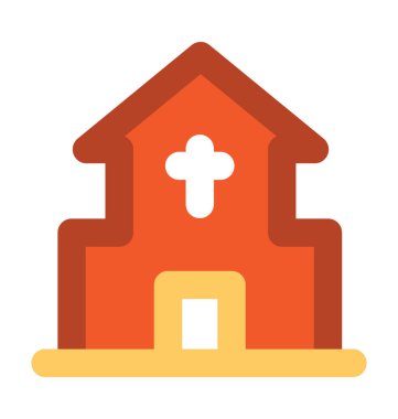 Kilise kalın vektör simgesi