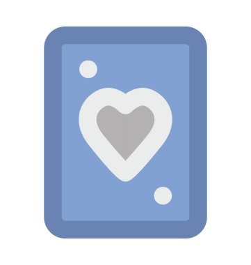 Poker kart kalın vektör simgesi