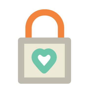 Aşk gizli kalın vektör simgesi