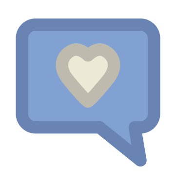 Aşk sohbet kalın vektör simgesi