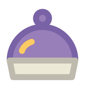 Cloche düz vektör simgesi 