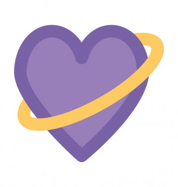 kalp düz vektör simgesi 