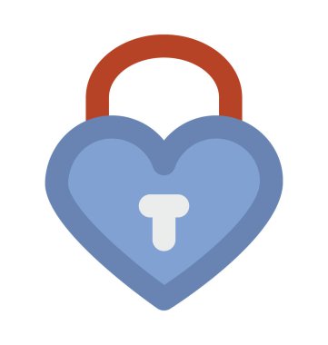 Aşk gizli düz vektör simgesi