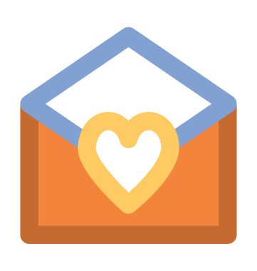 sevgi selamlar düz vektör simgesi