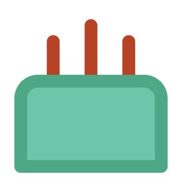 kek düz vektör simgesi