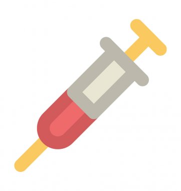 Şırınga kalın vektör simgesi