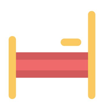 Hasta yatağı kalın vektör simgesi