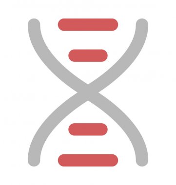 DNA kalın vektör simgesi