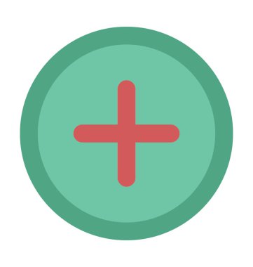 Tıbbi işareti kalın vektör simgesi