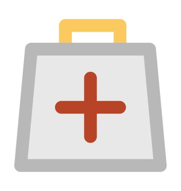 Tıbbi yardım kalın vektör simgesi