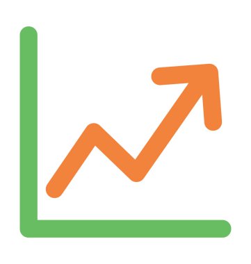 Büyüme grafik kalın vektör simgesi