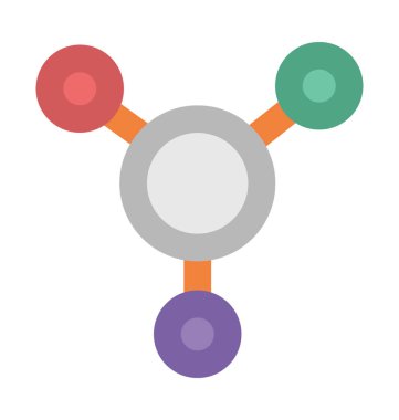 Molekül kalın vektör simgesi