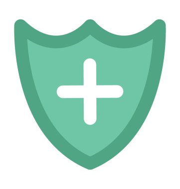 Tıbbi kalkan kalın vektör simgesi