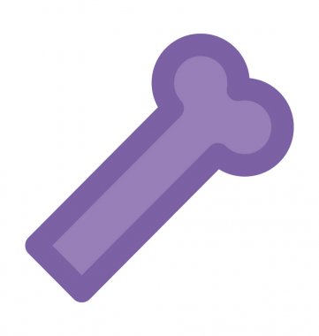 Kemik kalın vektör simgesi